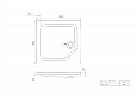 Душевой поддон Triton ПД21 квадратный 80х80 (Щ0000038719)