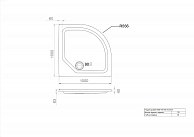 Душевой поддон Triton ПД6 полукруг 100х100 (Щ0000014391)