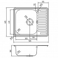 Кухонная мойка IDDIS STR58PLi77 585*485,чаша слева