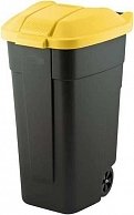 Контейнер для мусора на колесах Curver REFUSE BIN 110 л черный/желтый