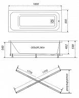 Ванна Triton Прага 1800х800 в комплекте с каркасом (Щ000001544)