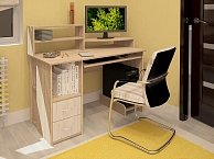 Компьютерный стол Интерлиния СК-09 дуб белый/дуб сонома