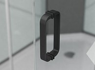 Душевой уголок Ambassador Queen Black полукруглый 100x100x200 (прозрачное стекло / профиль черный) 11011202