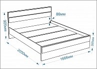 Двуспальная кровать Евва Венеция ВН-1600мп бодега белый/ясень орландо