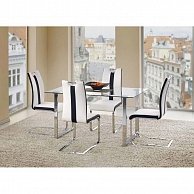 Комплект столовой мебели (стол + 6 стульев) Halmar BOLIVAR  дуб золотой/черный