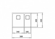 Кухонная мойка Teka FLEXLINEA RS15 2B 580 SQ нержавеющая сталь (115030010)