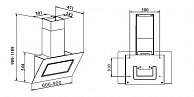 Вытяжка  Korting  KHC 61080 GW белый