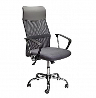 Кресло поворотное AksHome   ARIA  NEW, ЕСО/сетка, серый+сетка-серая
