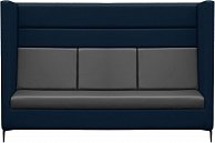 Диван Бриоли Дирк трехместный L18-L20 (синий, серые вставки)