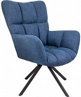 Кресло мягкое Седия Colorado темно-синий велюр Chita/черный