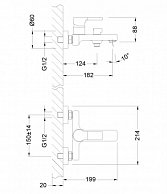 Смеситель для ванны Lemark Aura LM0614CH