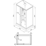 Душевая кабина Triton Квадро А3 120х80 прямоугольная/полосы (ДН4) (Щ0000045508)