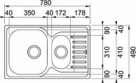 Кухонная мойка Franke POLAR PXN 651-78,  101.0192.922