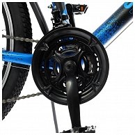 Велосипед Stels 24 Navigator 410 V V010 (рама 12) (21-ск.) черный/синий (LU082935)