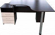 Письменный стол Компас-мебель КС-003-24 (венге темный/дуб молочный)