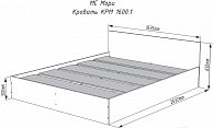 Двуспальная кровать ДСВ Мори КРМ 1600.1 белый