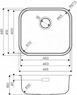 Кухонная мойка Omoikiri Omi 49-U-AB латунь 38012