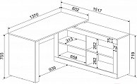 Стол компъютерный Интерлиния LT-СП дуб золотой/антрацит