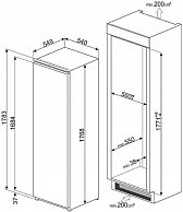 Встраиваемый холодильник Smeg S8L1721F