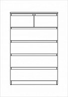 Комод Mio Tesoro Мальта 6 ящиков 80x121 2.05.02.100.1 белый