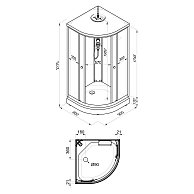 Душевая кабина Triton Вельвет А3 90х90 поддон 17 (Щ0000058488)