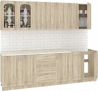 Готовая кухня Кортекс-мебель Корнелия РЕТРО 2,5 Дуб сонома, Королевский опал