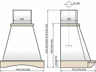 Вытяжка  Elikor  РОТОНДА 60П-650-П3Л  (бежевый/дуб коричневый)