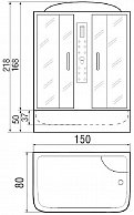 Душевая кабина River Dunay 150/80/55 ТН