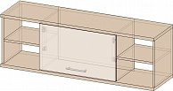 Набор мебели для жилой комнаты Интерлиния Коламбия-1 дуб серый/дуб венге Шкаф для одежды КЛ-003, Тумба (ТВ)
