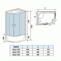 Душевая кабина  WeltWasser WW500 Halle 1202 L