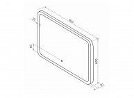 Зеркало Континент Demure LED 800х600 (ЗЛП221)