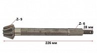 Вал шестерни полуоси Z-9 мотоблока