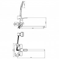 Смеситель для ванны универсальный Rossinka Silvermix RS46-32