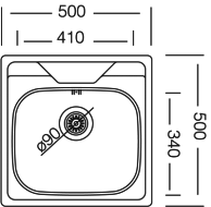 Мойка Kromevye EC 176 D Декор