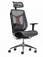 Кресло Situp BARRACUDA chrome (сетка Dark Gray/ткань Dark Gray) Серый