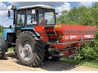 Разбрасыватель РУМ-ГРАНД-2200 (порошковая покраска) в комплекте: тент домик, надставка на 1200 л.