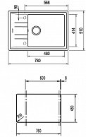Мойка кухонная  Teka Stone 60 S-TG 1B 1D топаз (115330031)