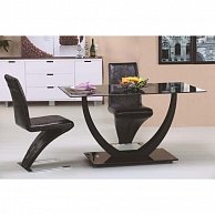 Комплект столовой мебели (стол + 6 стульев) Halmar BOLIVAR  дуб золотой/черный