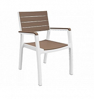 Пластиковый стул Keter Harmony Armchair белый/капучино